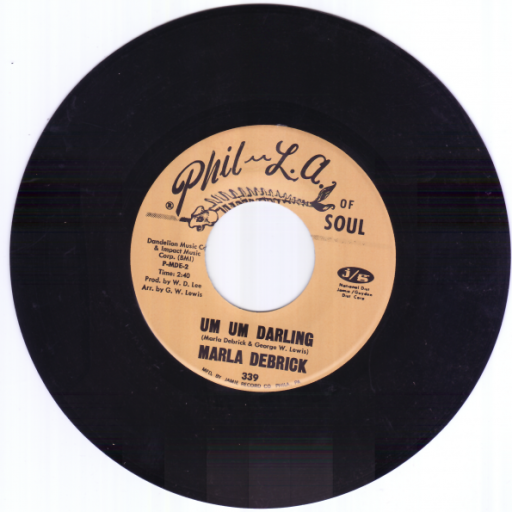 Unplayed-"Um Um Darling" b/w "I've Got To Find a Place"